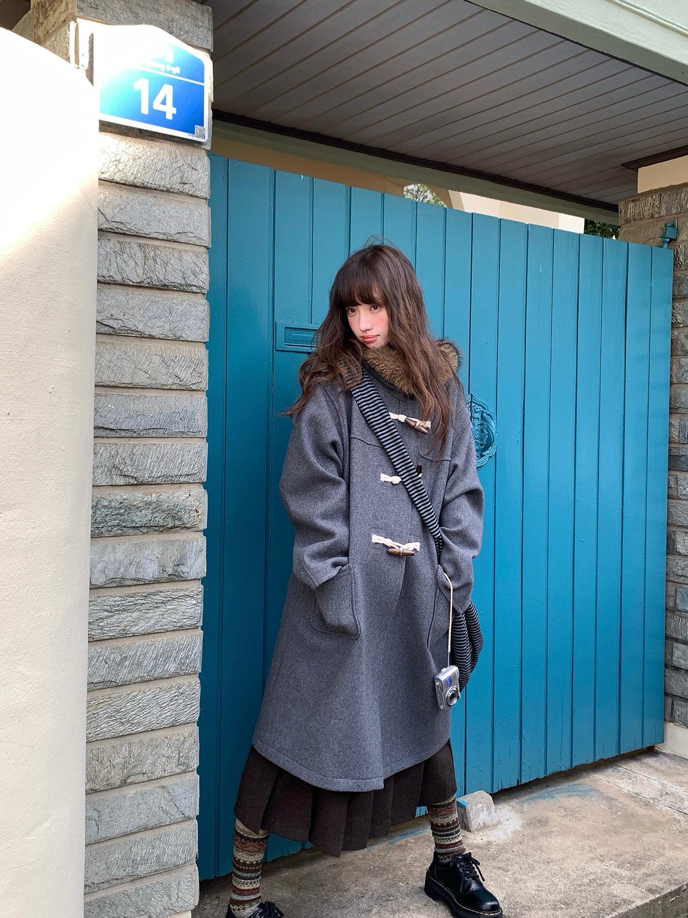 RAINYツイード花柄プリーツスカート