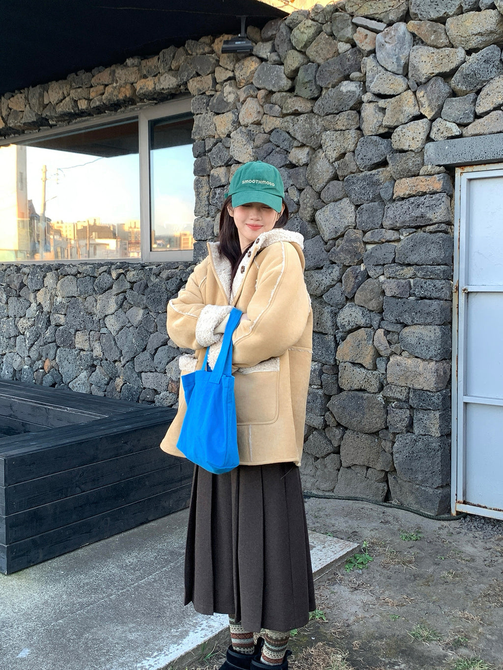 RAINYツイード花柄プリーツスカート