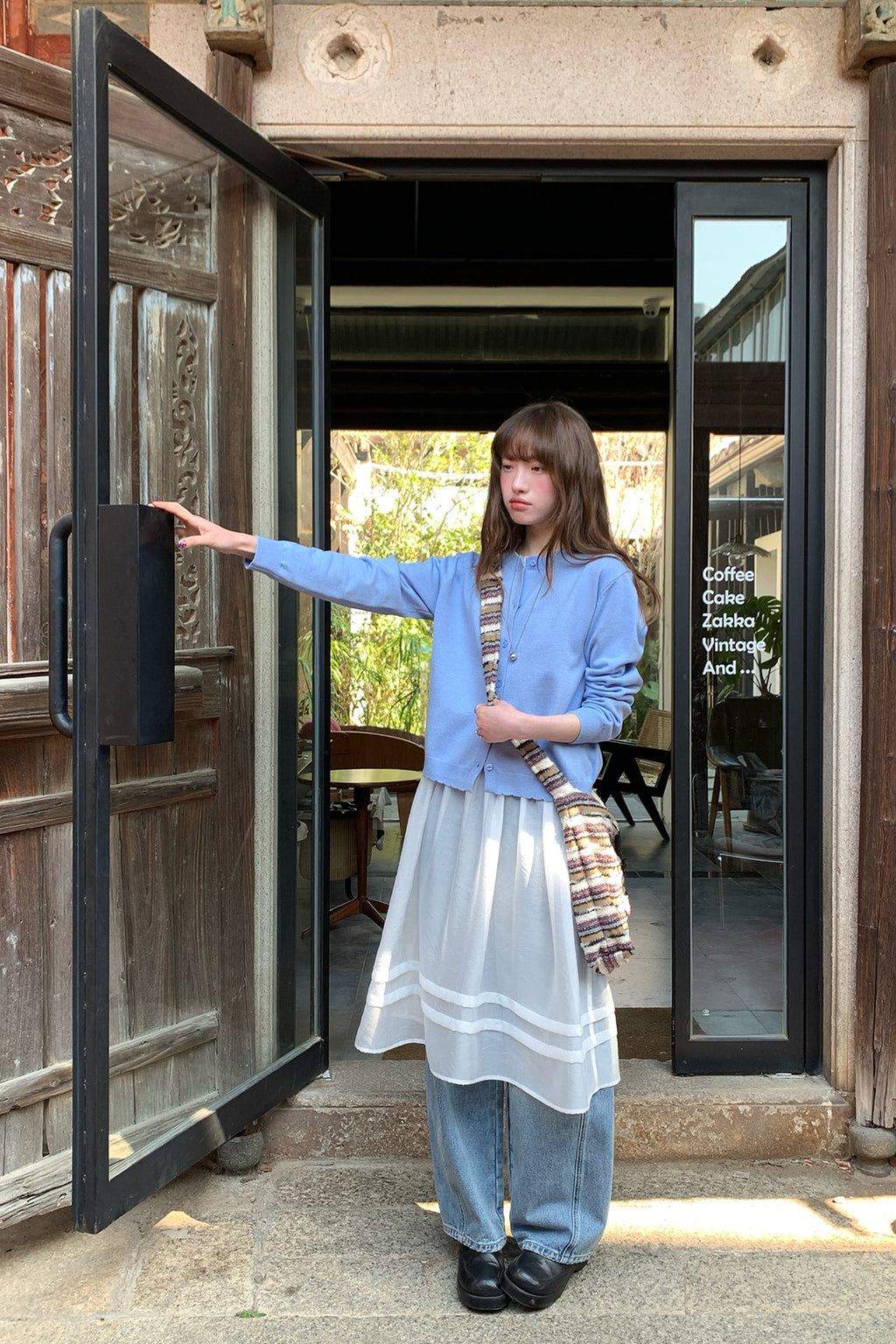 RAINY 森ガール風ドールカラー無地透かし彫りワンピース 26SC23612Q