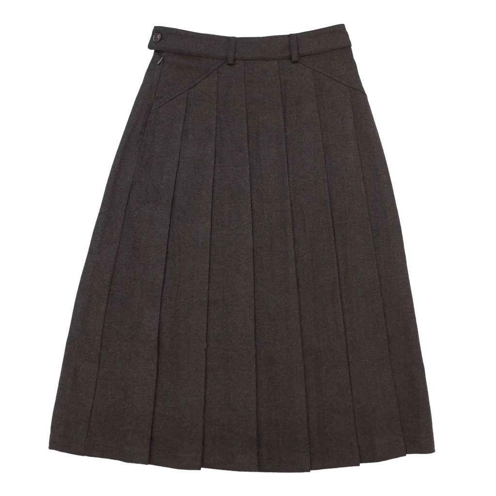 RAINYツイード花柄プリーツスカート