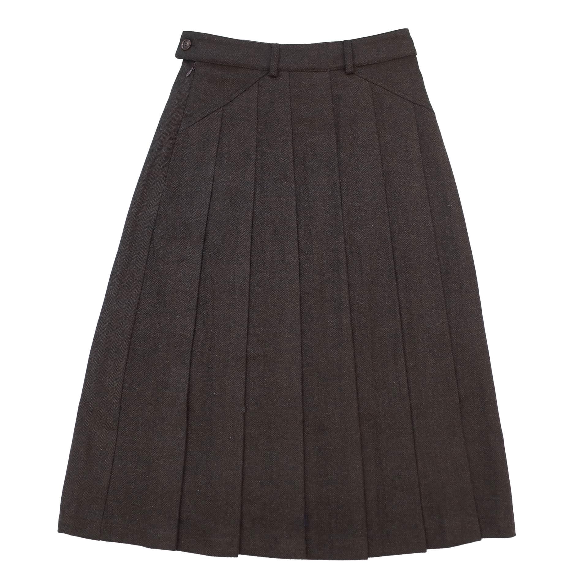 RAINYツイード花柄プリーツスカート