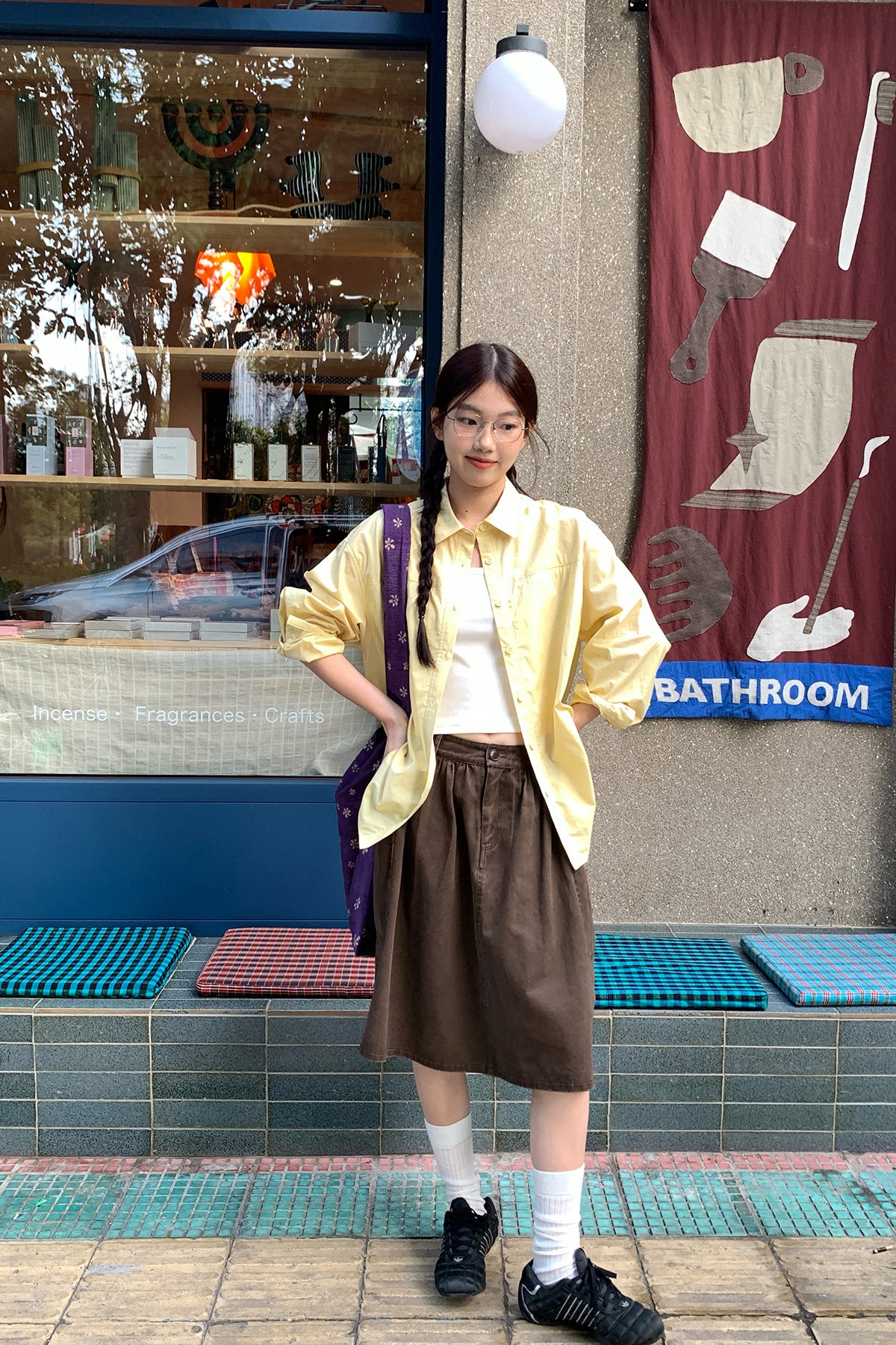 RAINY レトロなウォッシュ加工で古着風スカートを作る 春秋向け レディース 26SC13682Y