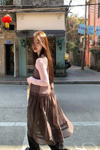 RAINY 森ガール風ドールカラー無地透かし彫りワンピース 26SC23612Q