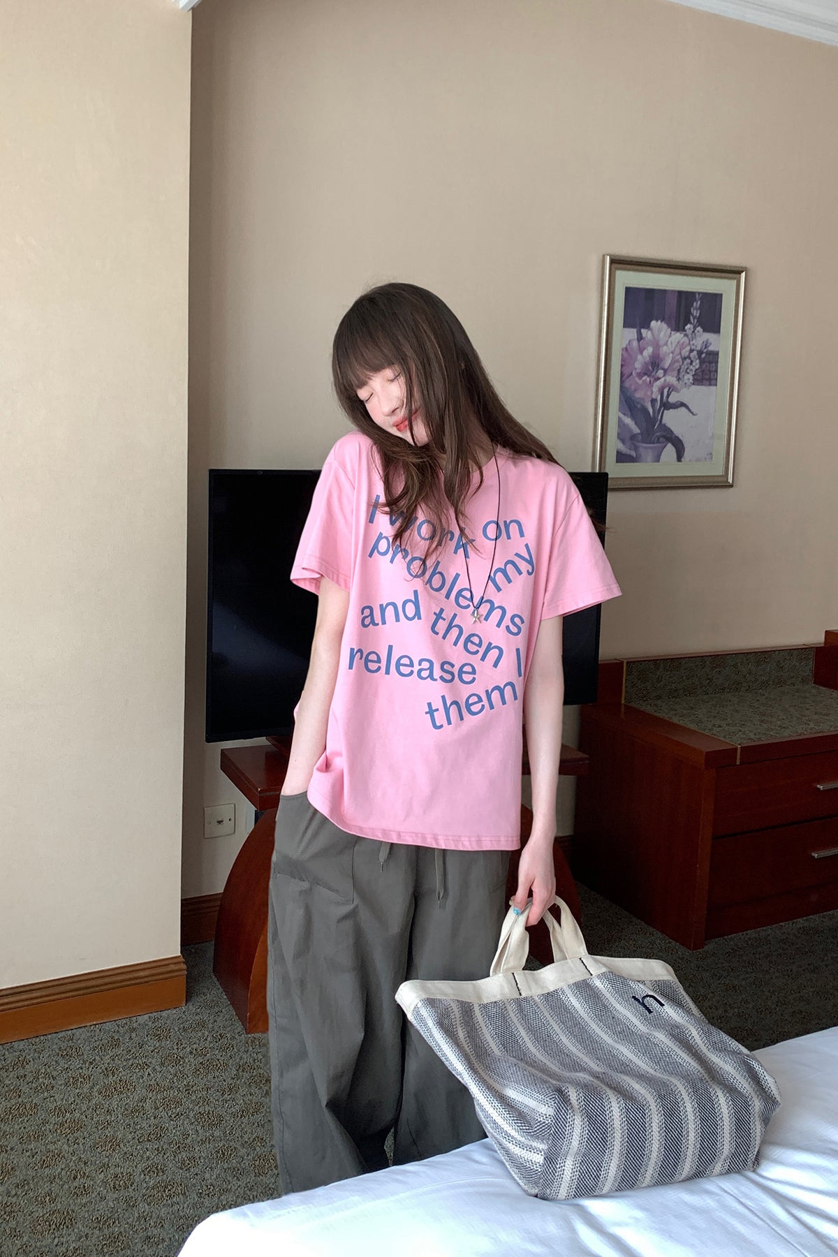 RAINY 固定シリーズのカジュアルなカジュアルプリントTシャツ25SA23299C