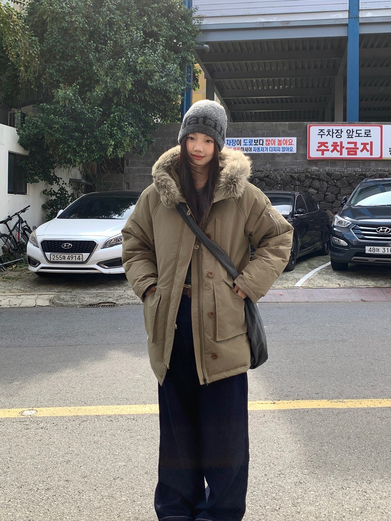 RAINY連帽工装ダウンジャケット90白アヒルの綿毛