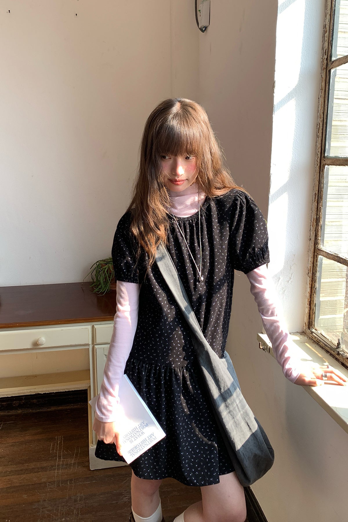 RAINY レトロで可愛い花柄半袖切り替えワンピース26SC23590Y