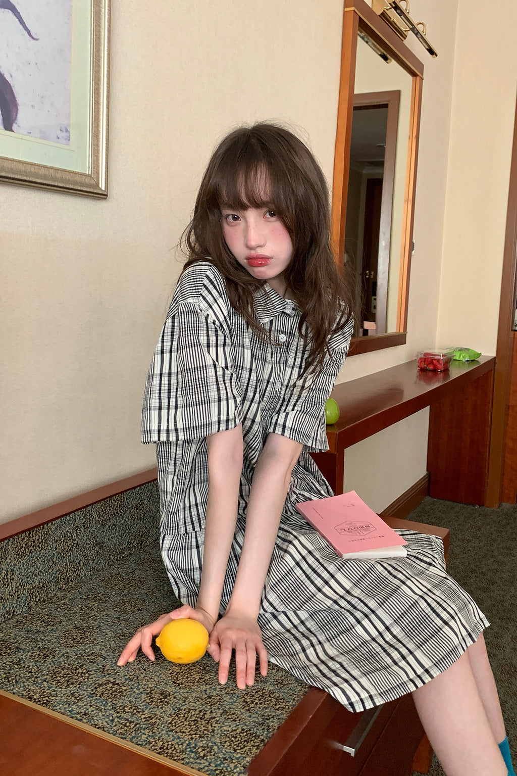 RAINY 韓国風レトロで芸術的なシャツワンピース25SC23213J