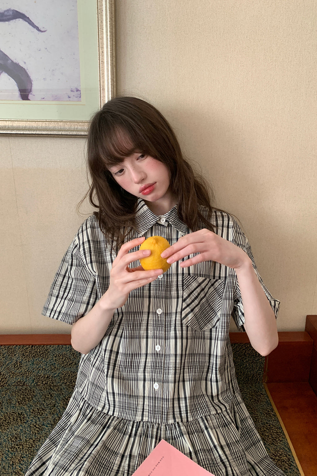 RAINY 韓国風レトロで芸術的なシャツワンピース25SC23213J