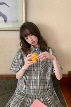 RAINY 韓国風レトロで芸術的なシャツワンピース25SC23213J