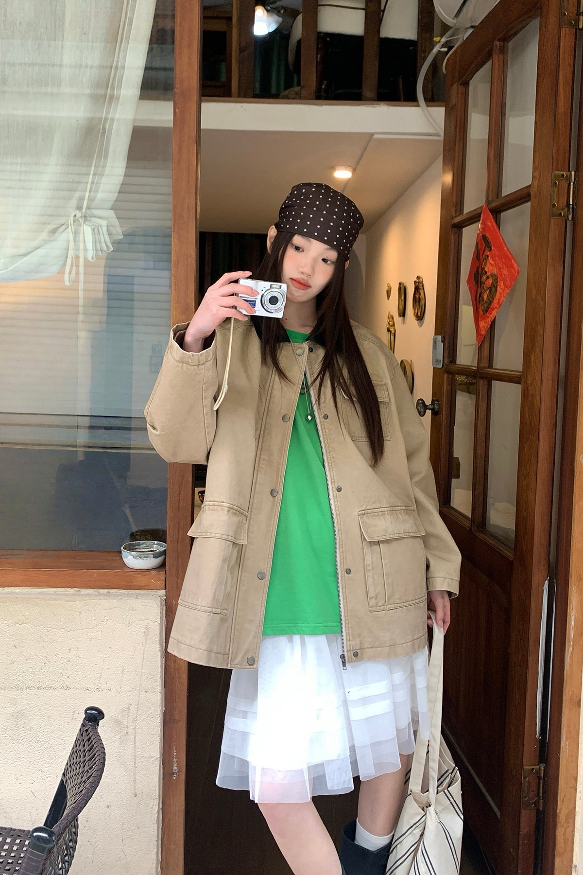 RAINY韓流Aライン少女感チュールおぼろショートスカート 26SC13638J