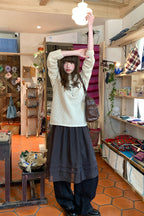 RAINY ニットクルーネック星透かし編み通気トップス26SA23670J