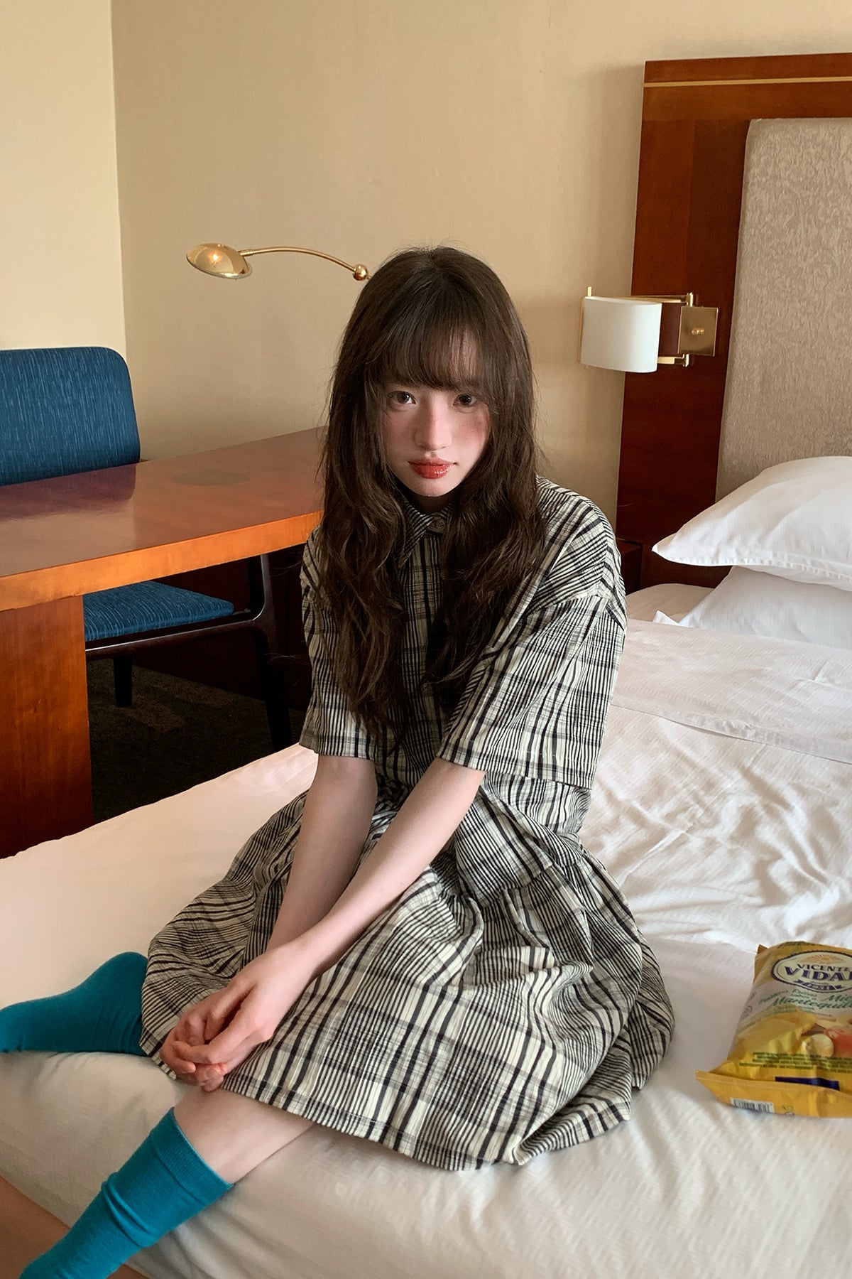 RAINY 韓国風レトロで芸術的なシャツワンピース25SC23213J