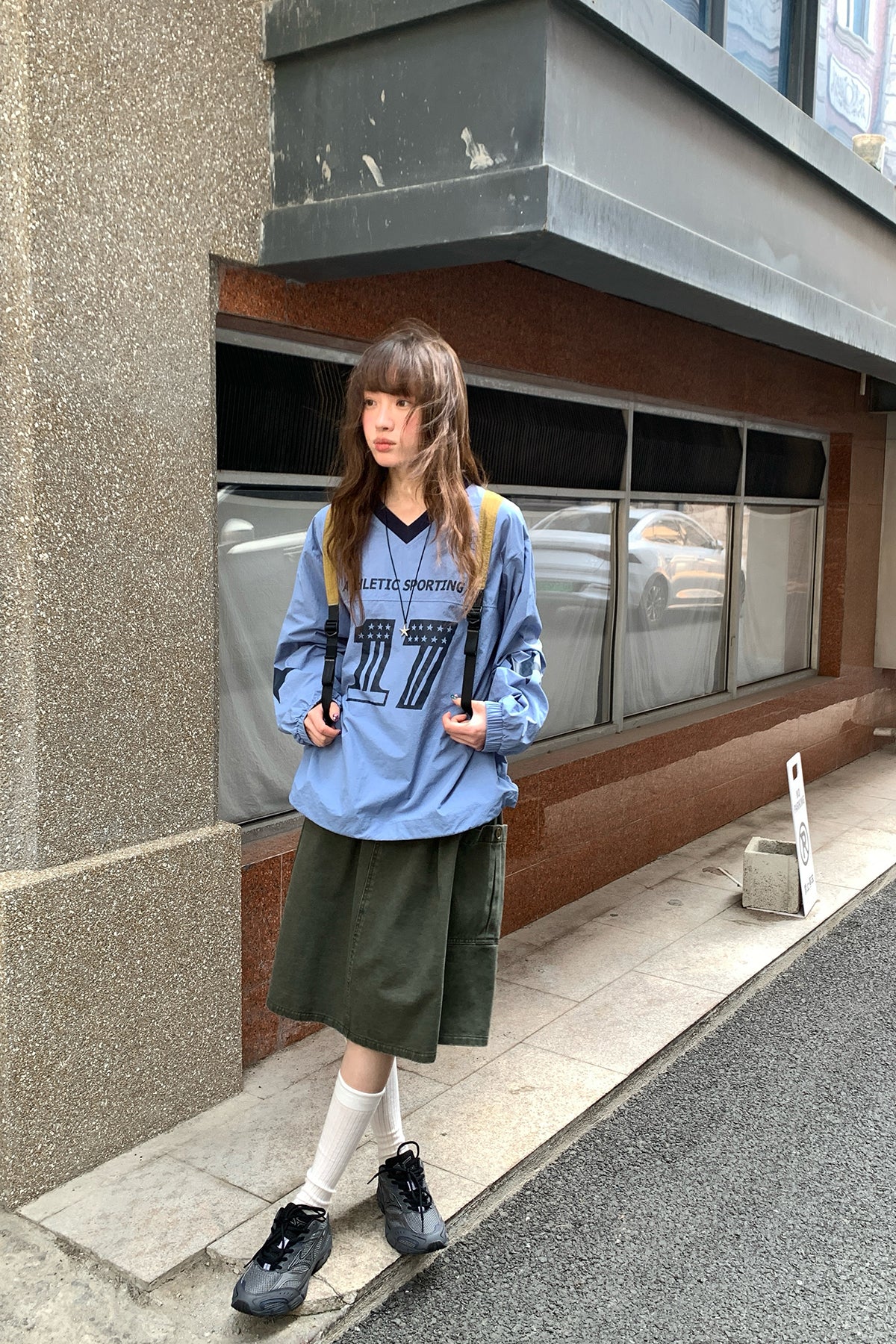 RAINY レトロなウォッシュ加工で古着風スカートを作る 春秋向け レディース 26SC13682Y