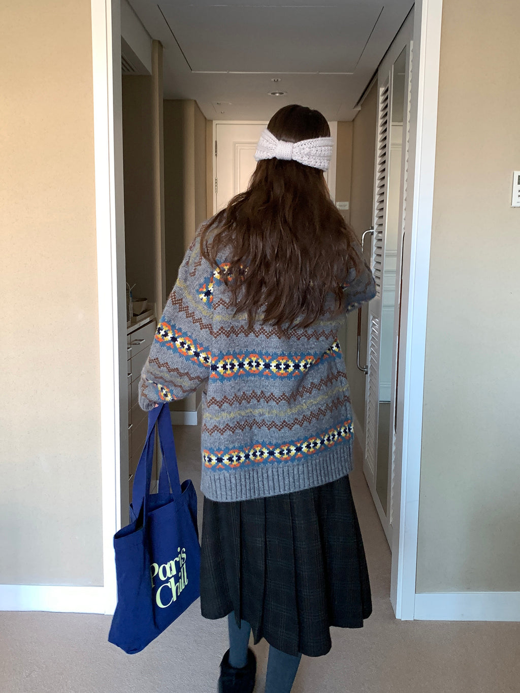 RAINY秋冬チェックプリーツスカート