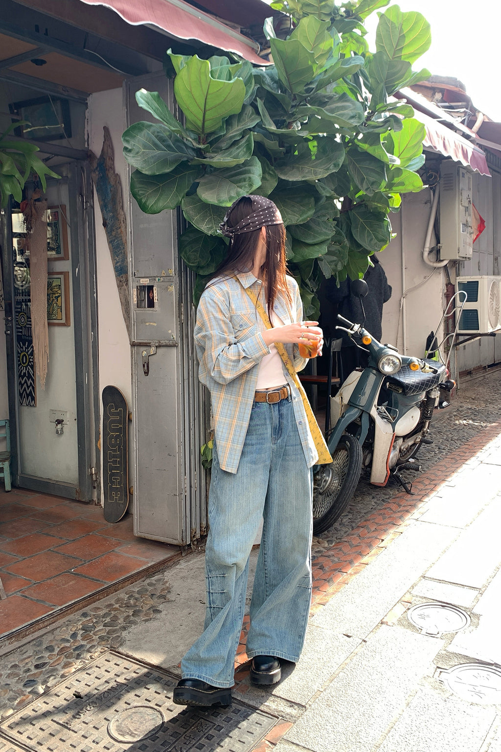 RAINY 韓国風文芸テイスト クラシックチェックシャツ 26SA43592Q