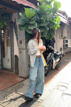 RAINY 韓国風文芸テイスト クラシックチェックシャツ 26SA43592Q