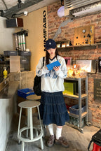 RAINY レトロウォッシュ加工のデニムハーフスカート アンブレラスカート 26SC13618X