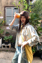 RAINY 韓国風文芸テイスト クラシックチェックシャツ 26SA43592Q