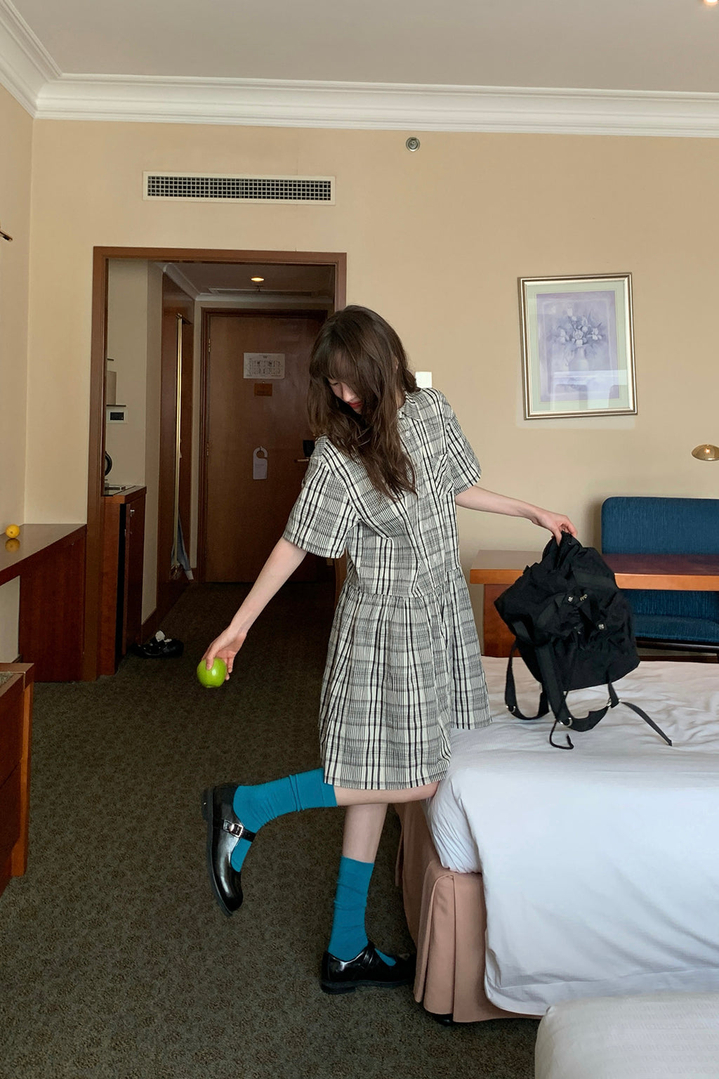 RAINY 韓国風レトロで芸術的なシャツワンピース25SC23213J