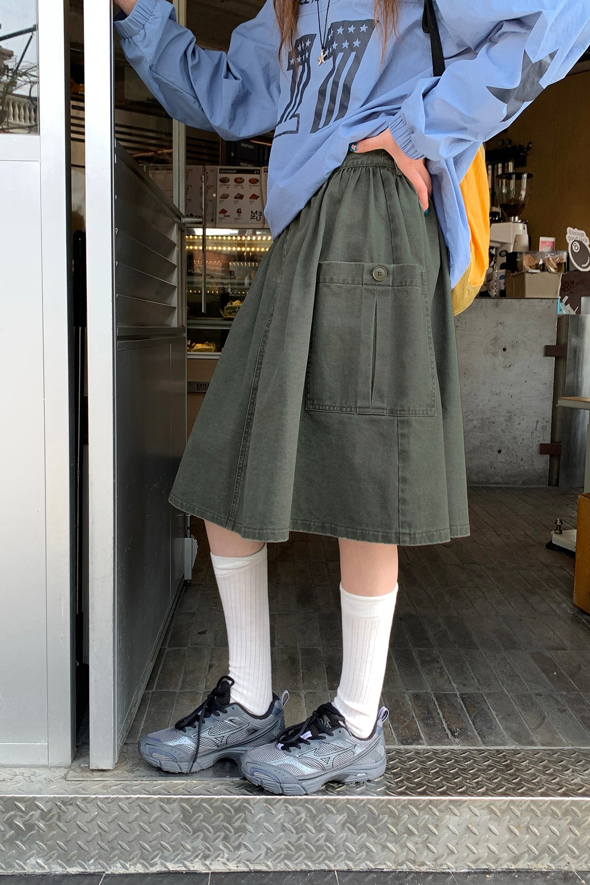 RAINY レトロなウォッシュ加工で古着風スカートを作る 春秋向け レディース 26SC13682Y