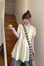 RAINY レトロで可愛い花柄半袖切り替えワンピース26SC23590Y