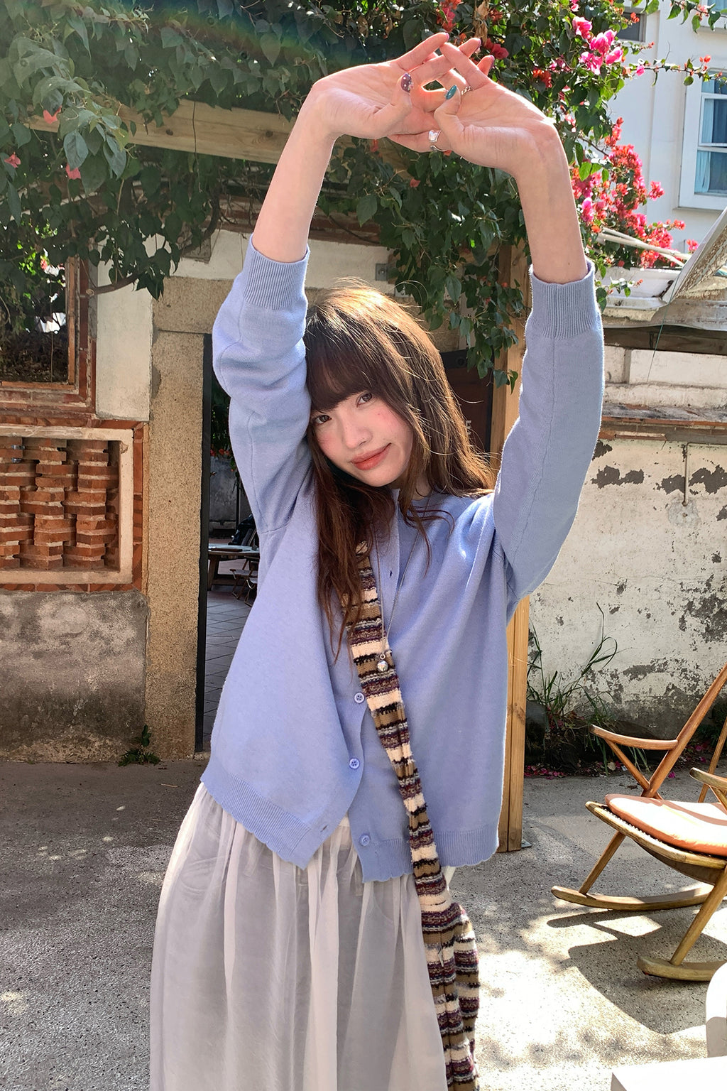 RAINY スウィート少女感マルチカラーニットカーディガン26SG23657Q