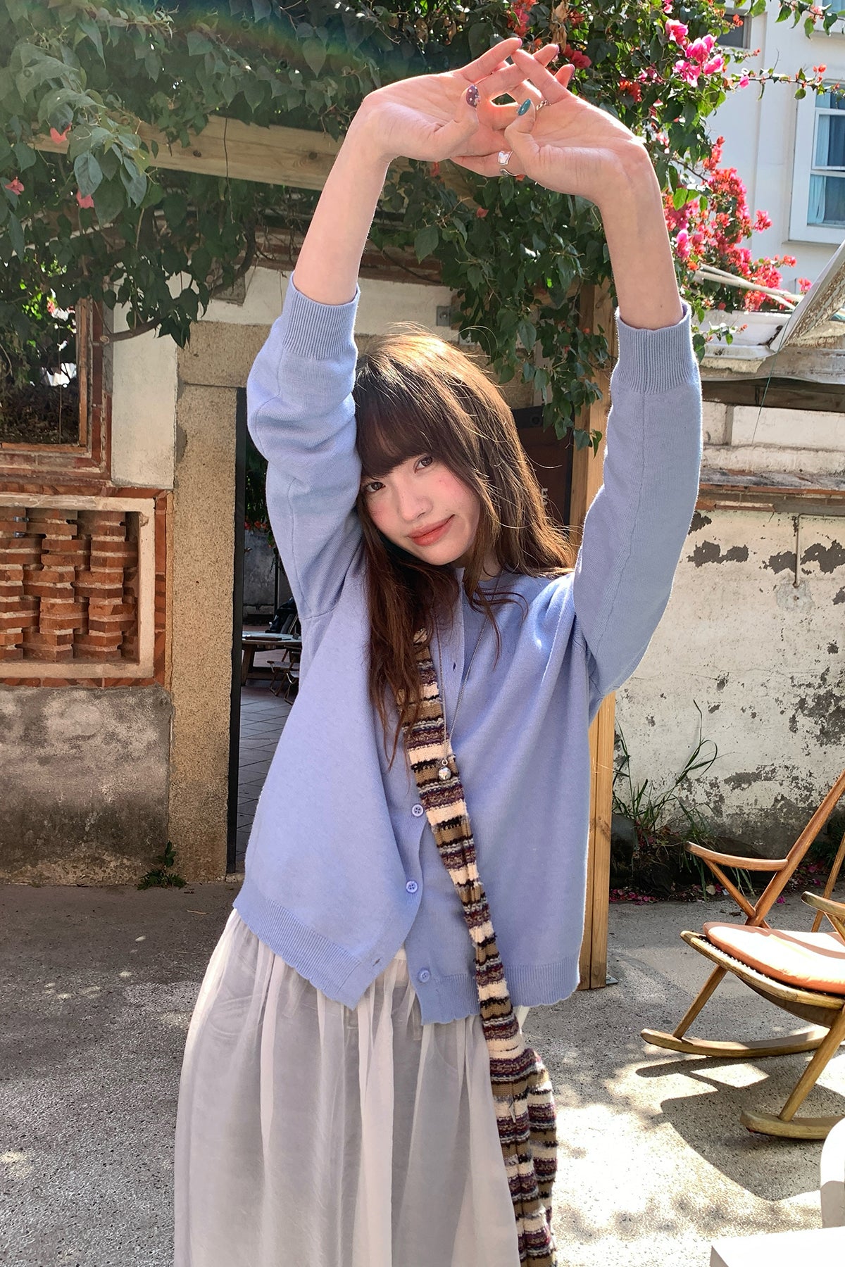 RAINY スウィート少女感マルチカラーニットカーディガン26SG23657Q