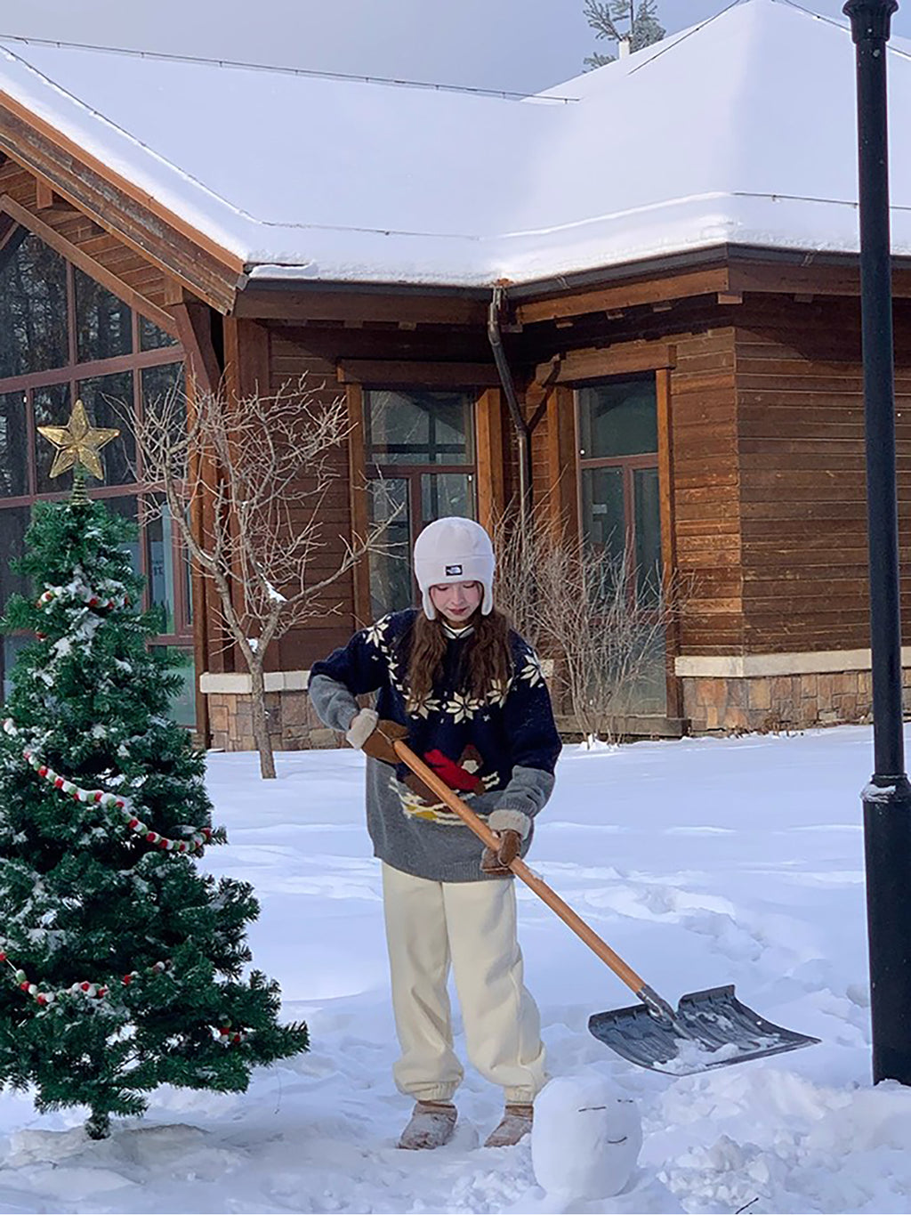 RAINY 慵懒直筒加厚加绒保暖运动裤秋冬女百搭卫裤松紧腰抽绳裤子