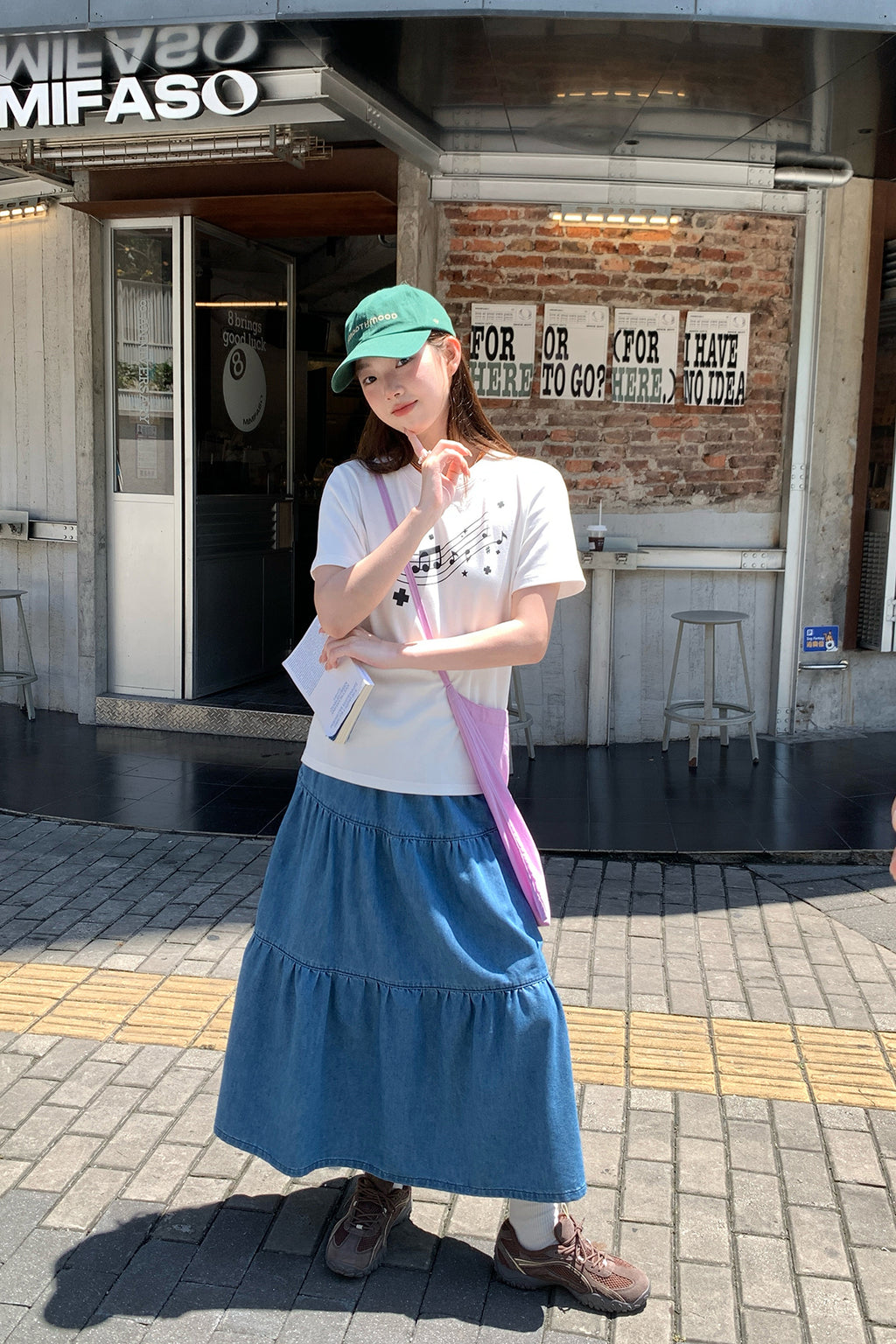RAINYクラッシュカラーストライプ音符Tシャツ26SA23872Q