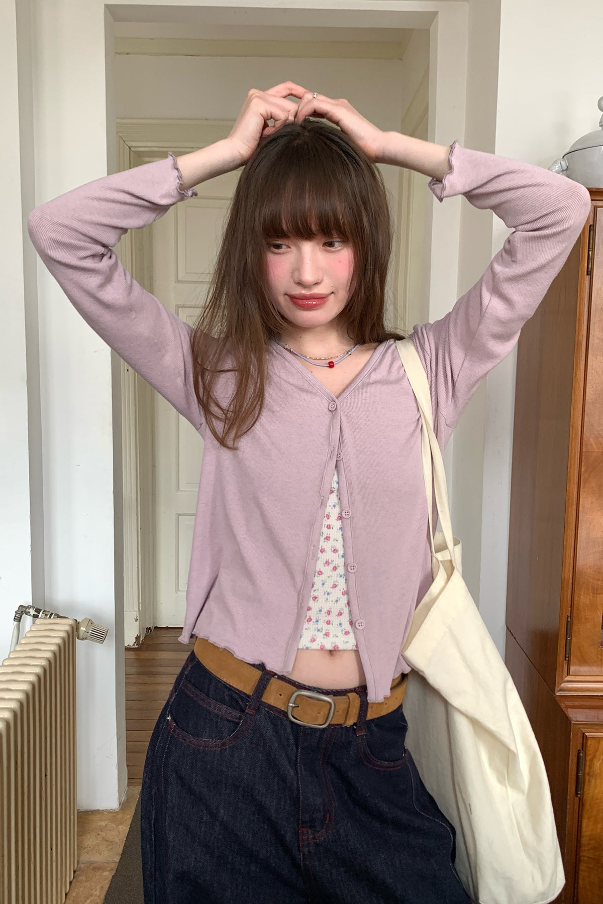 RAINY日焼け止めリラックス感Vネック薄手カーディガン26SG23724X