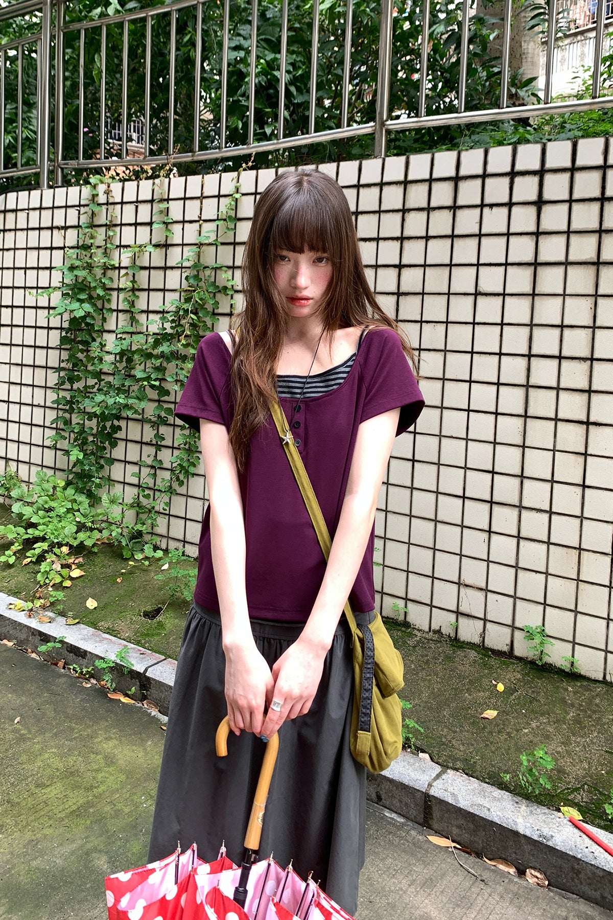 RAINY古早感斜め肩Tシャツ2枚セット26SA23866J