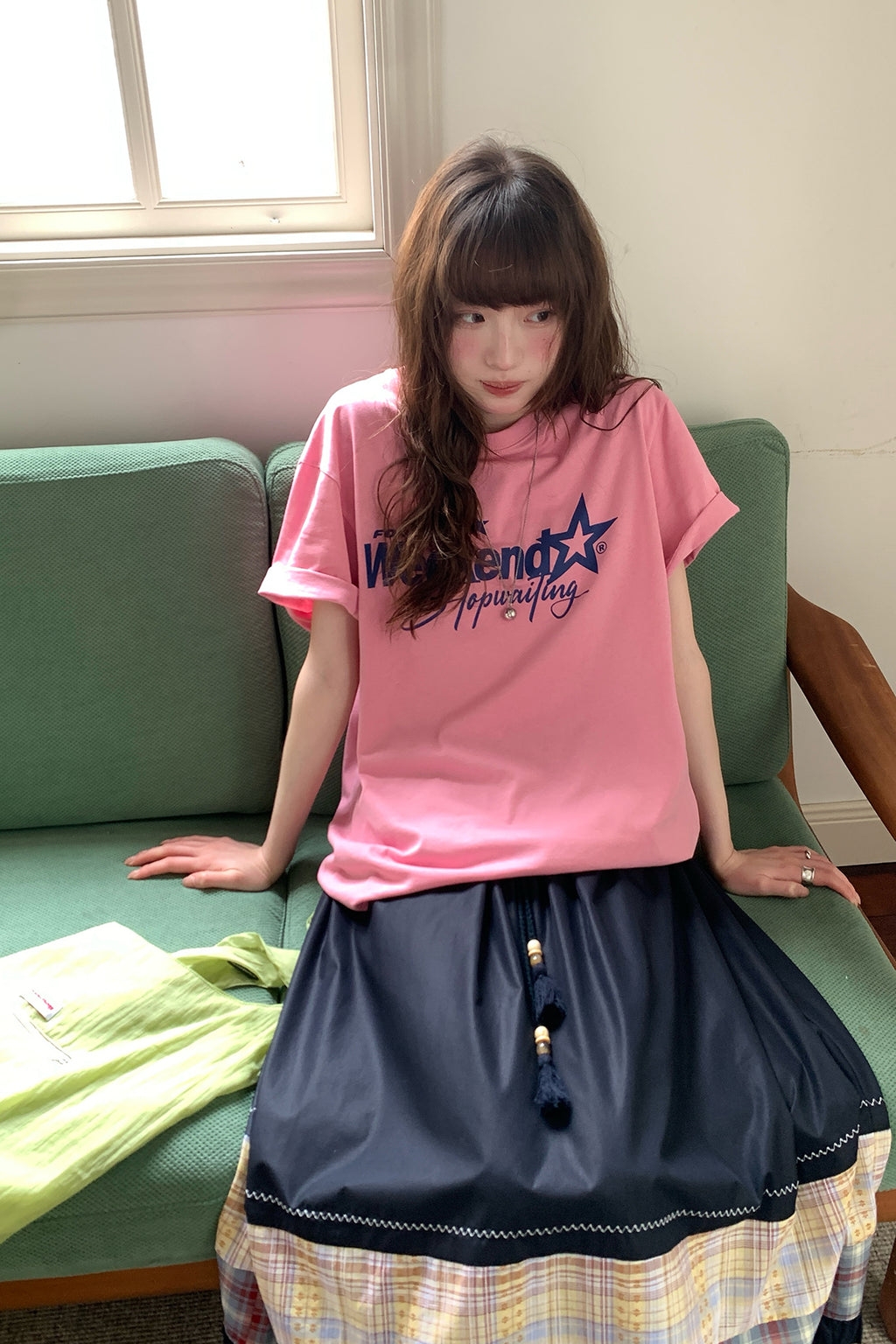 RAINYシンプルカジュアルアメリカンレトロプリントTシャツ26SA23762X