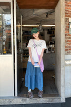 RAINYクラッシュカラーストライプ音符Tシャツ26SA23872Q