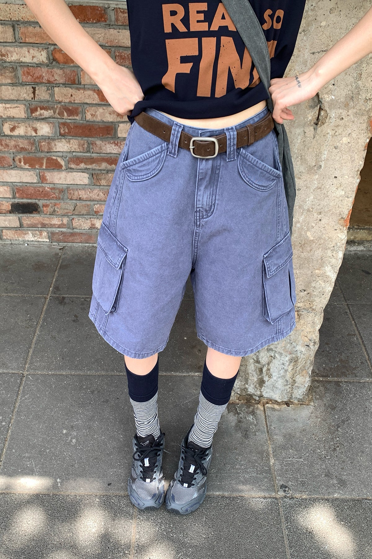 RAINYマルチポケットスタッズハイウエストストレートパンツ26SB23763X