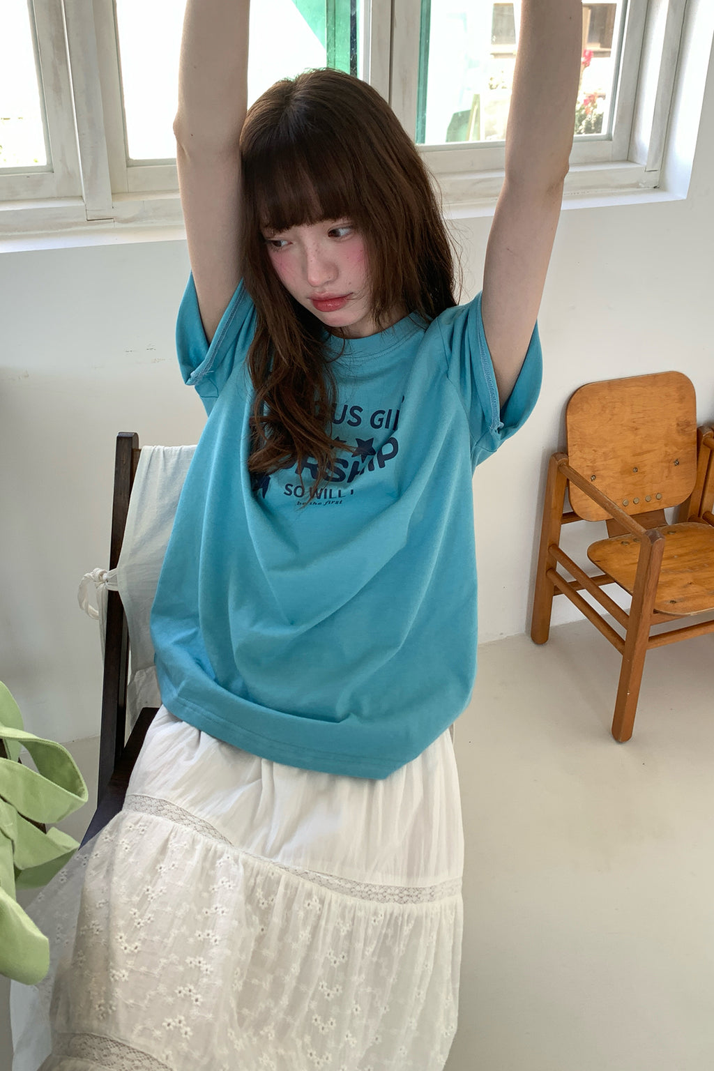 RAINYアメリカンアルファベットプリントTシャツ26SA23785S