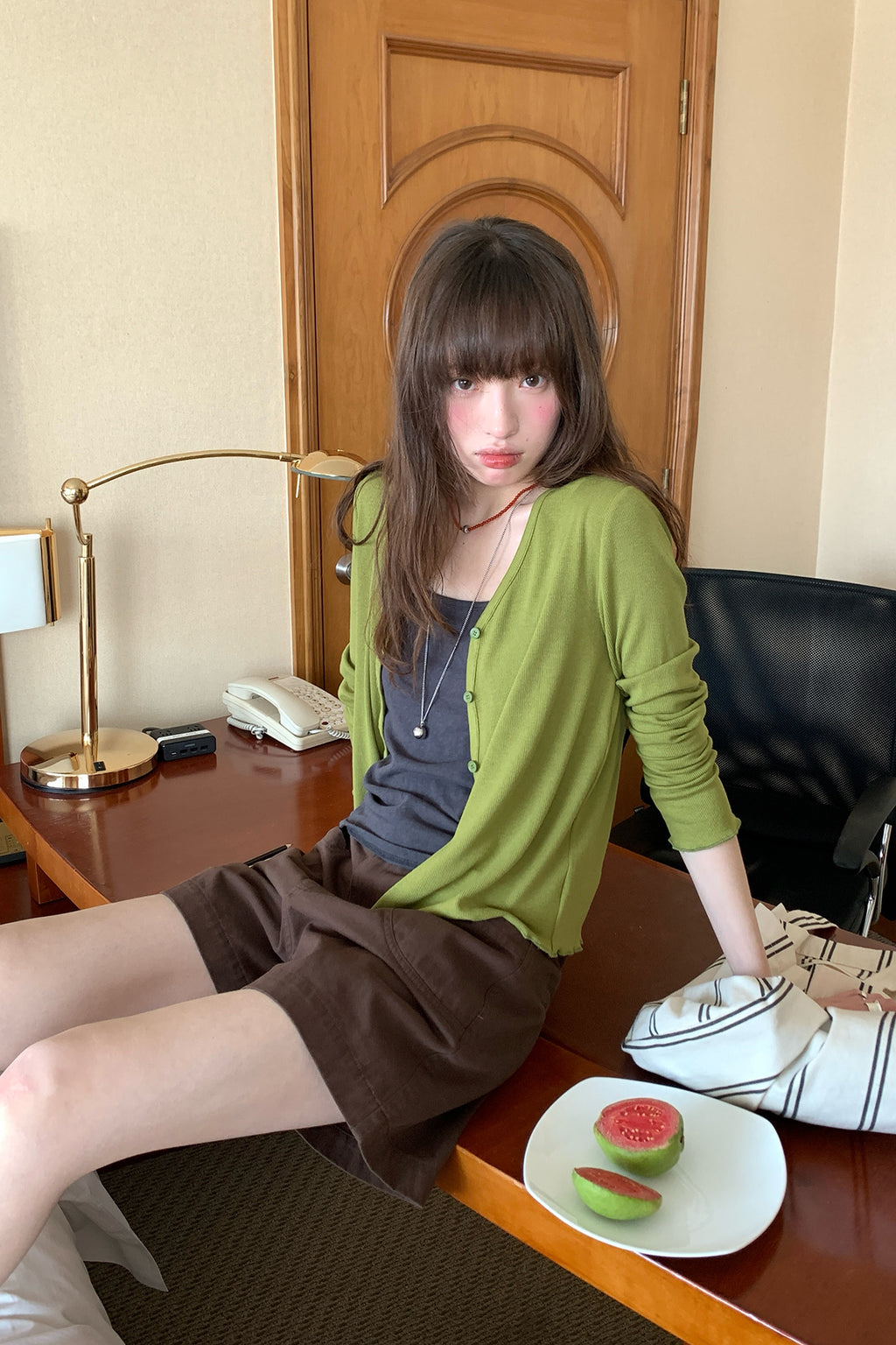 RAINY日焼け止めリラックス感Vネック薄手カーディガン26SG23724X