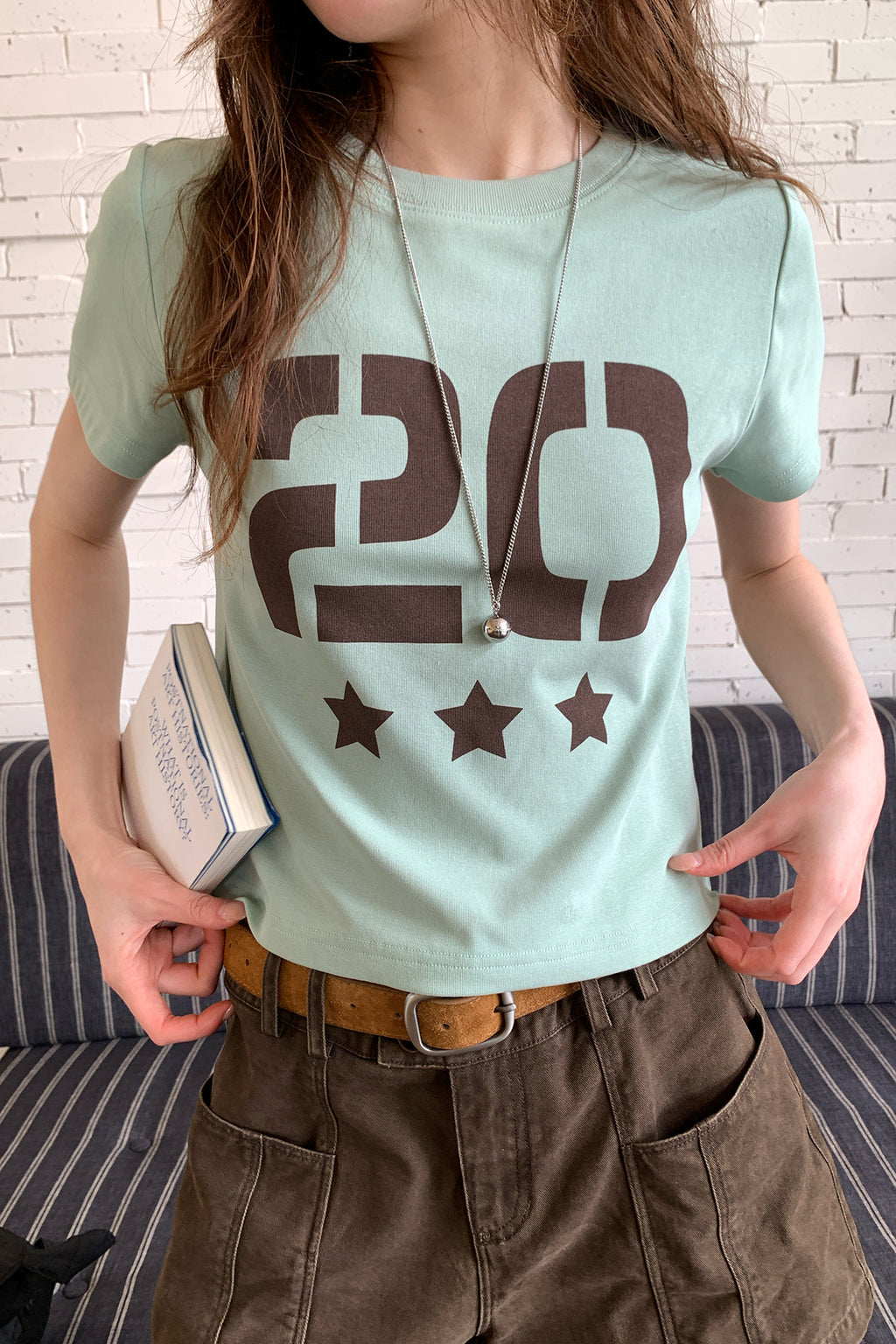 RAINYデジタルプリントラウンドネック半袖Tシャツ26SA23739Y
