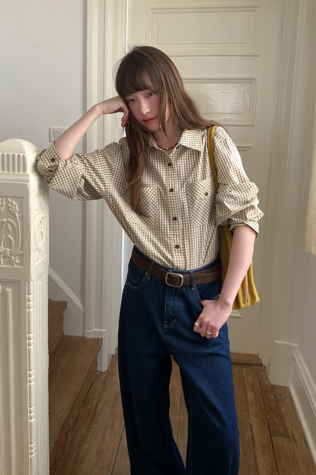 RAINYリラックス感たっぷりのチェック柄シャツ26FA43928J