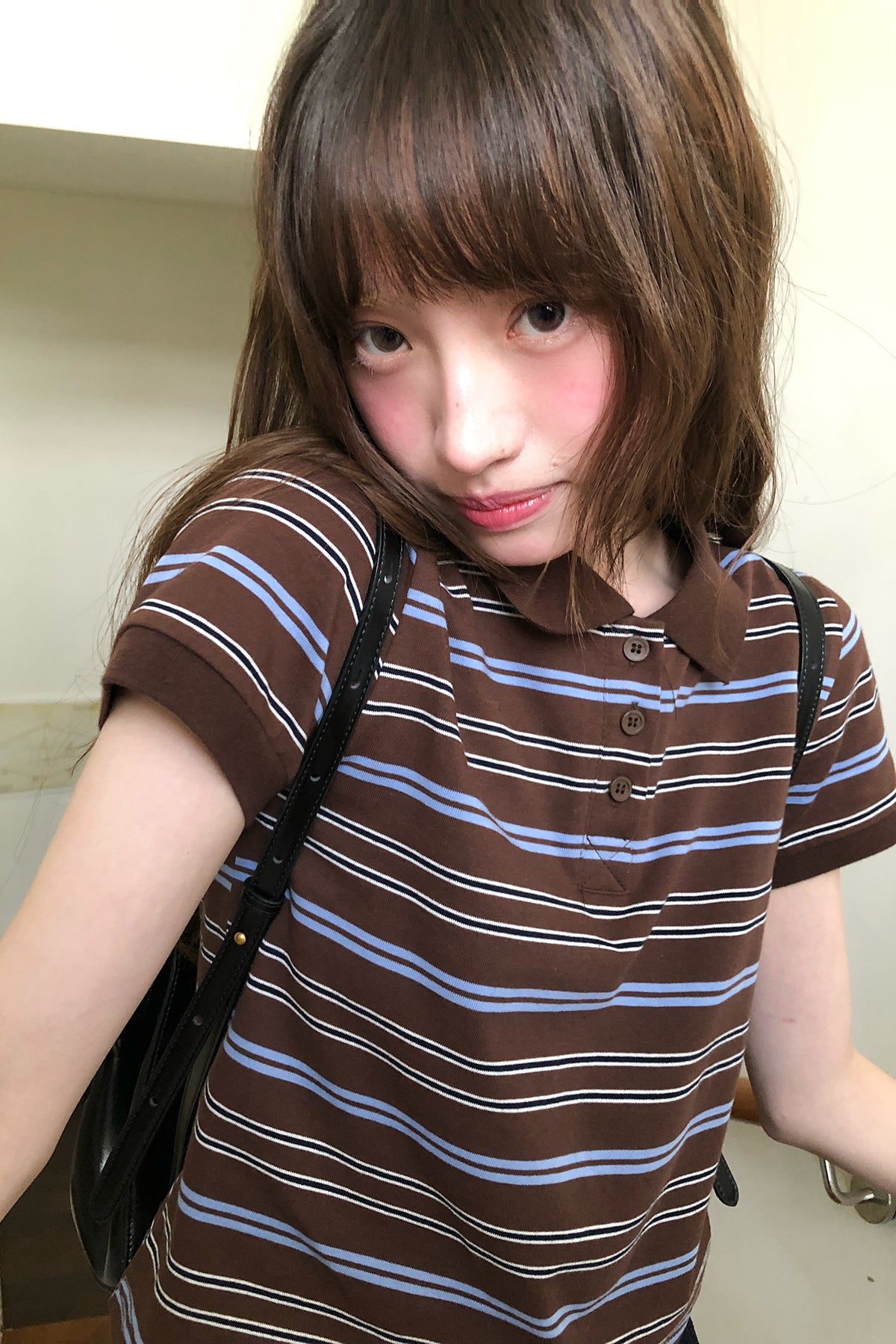 RAINY韓系レトロガーリーなインパクトカラーシンプルTシャツ26SA43750Q