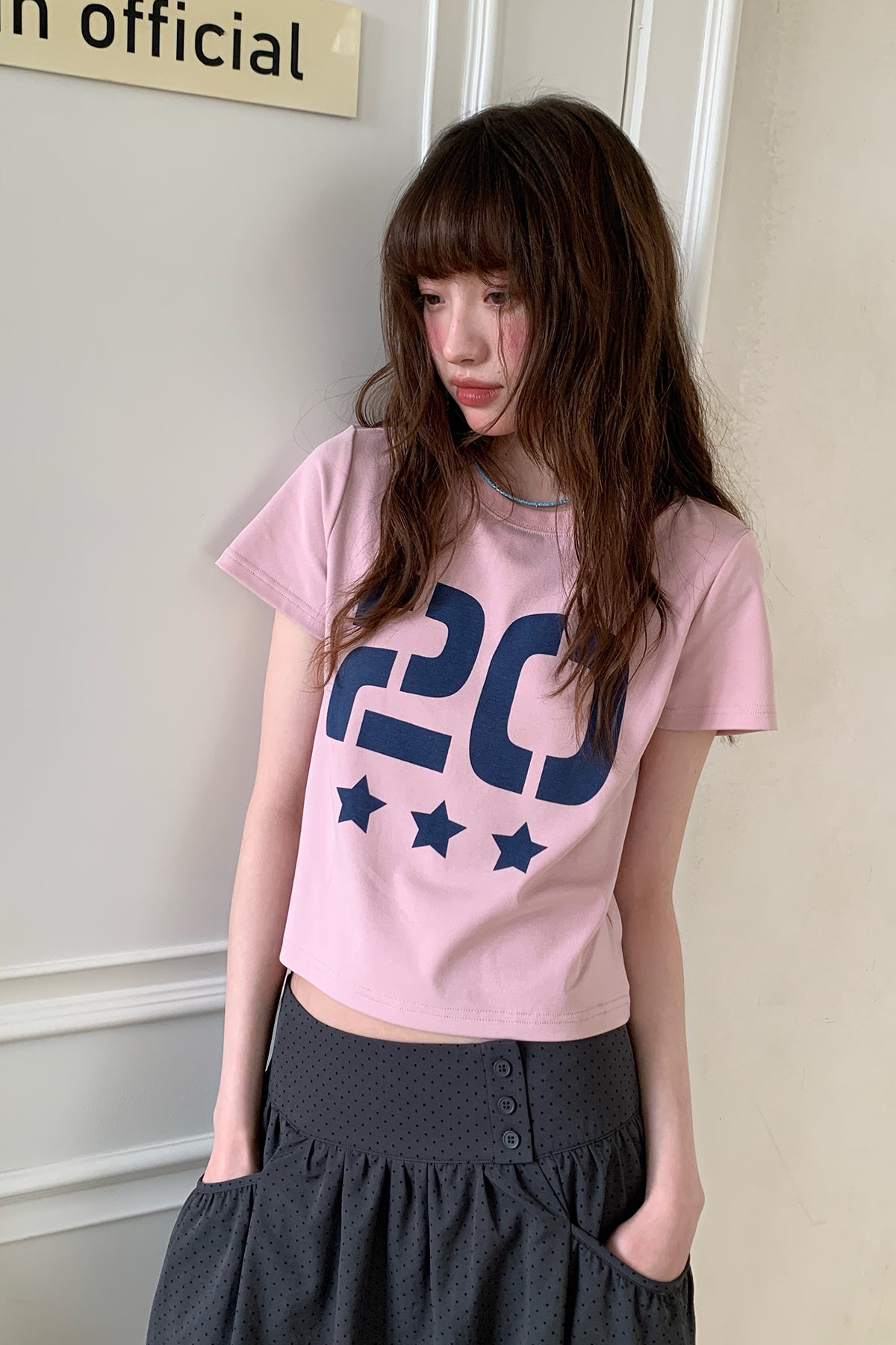 RAINYデジタルプリントラウンドネック半袖Tシャツ26SA23739Y