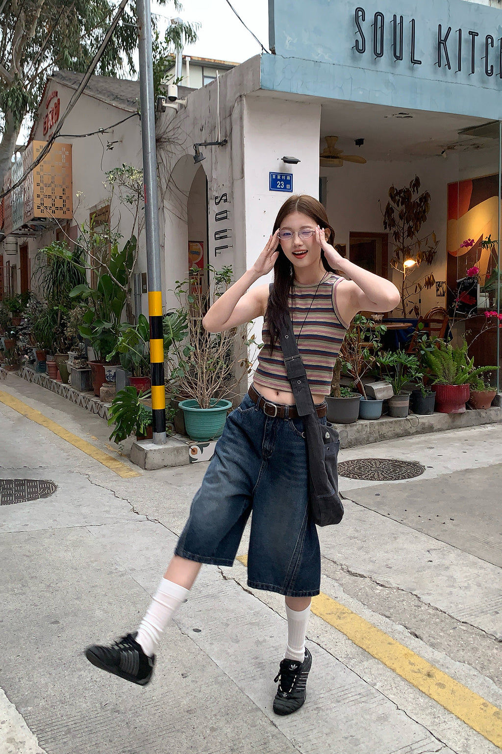 RAINYカジュアル快適分割デニムパンツ26SB23707J