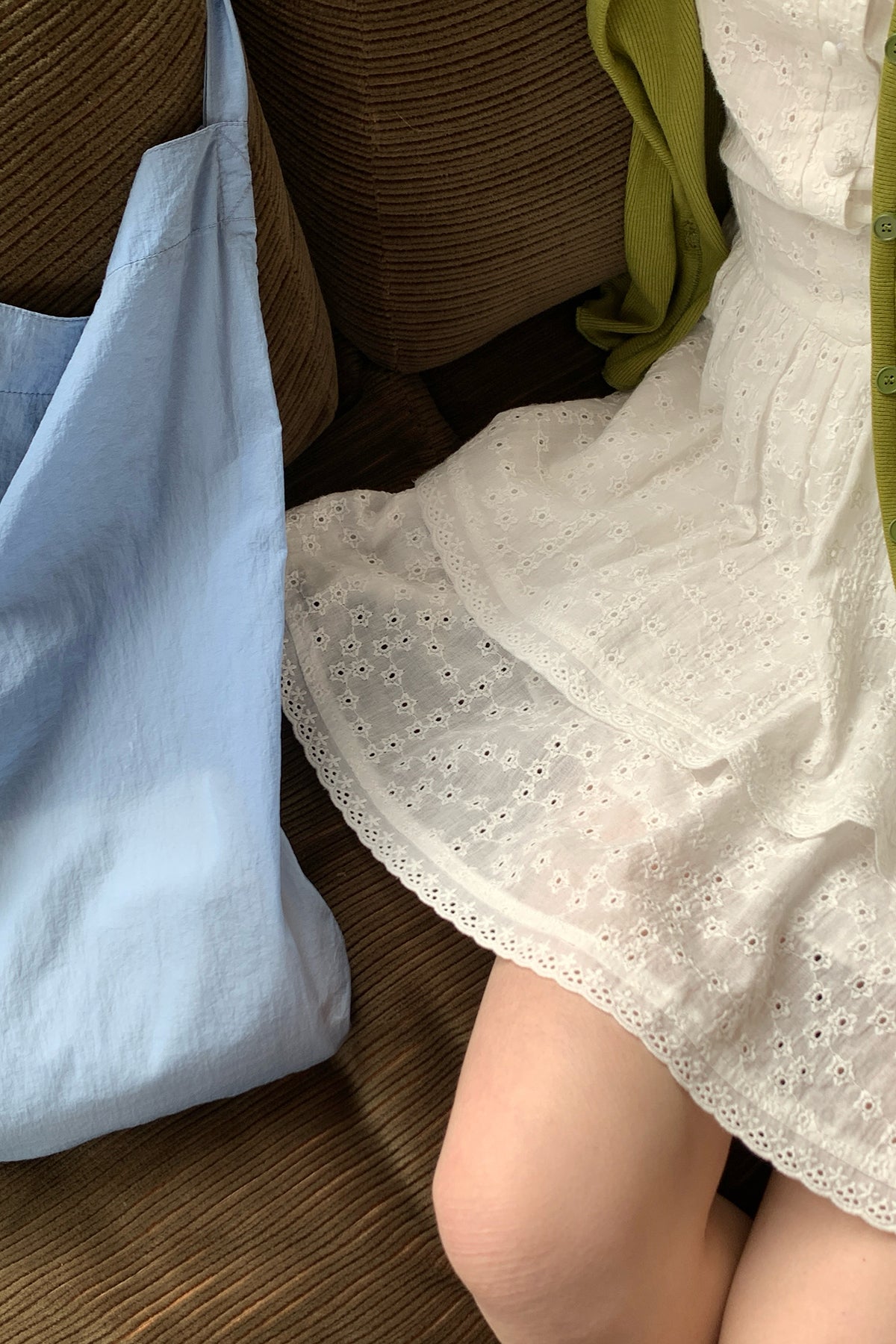 RAINY百合重工二重花縁刺繍キャミソールスカート26SC23675J