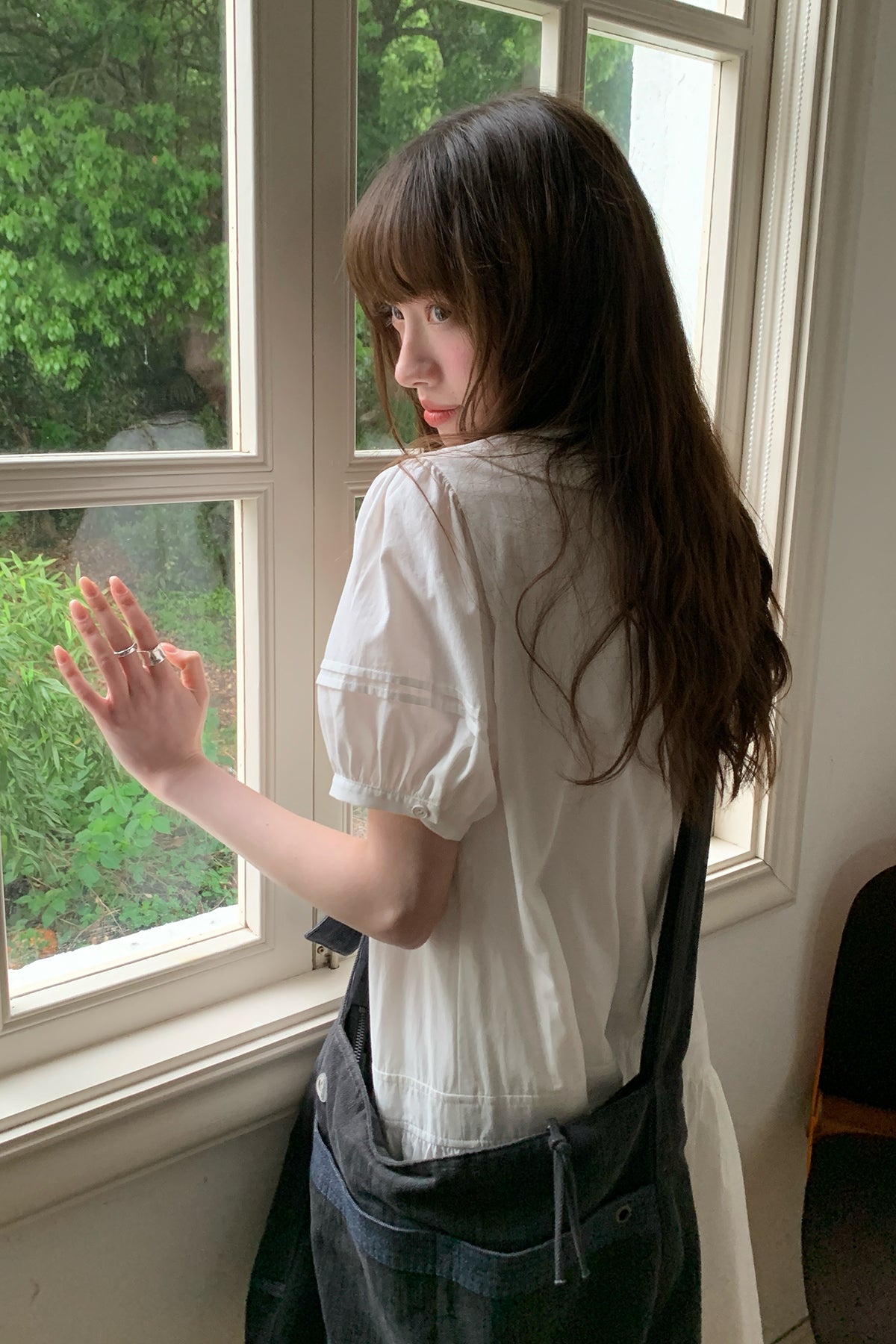RAINYスウィートカレッジ風ドールネックワンピース26SC23729Y