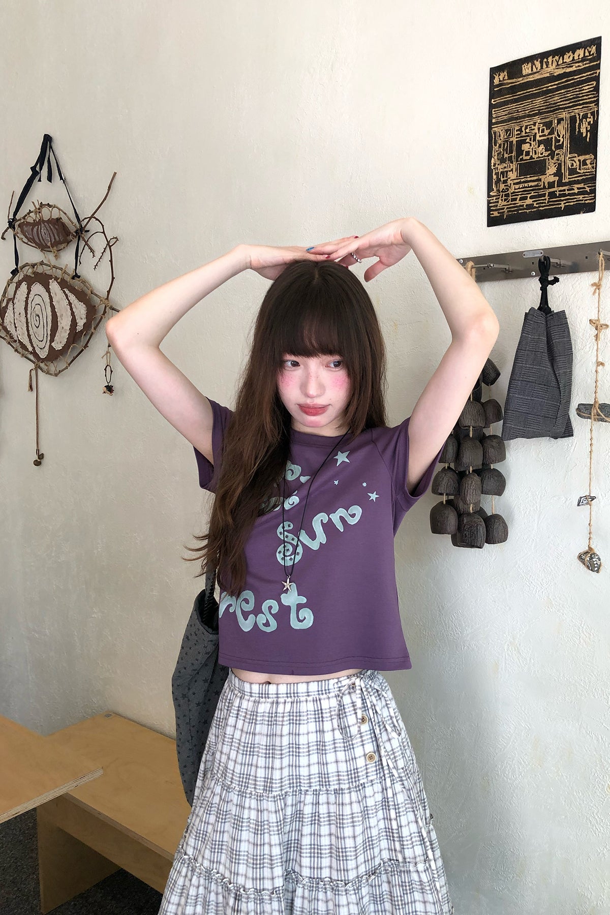 RAINY落書きプリントのアルファベットTシャツ26SA23886Q