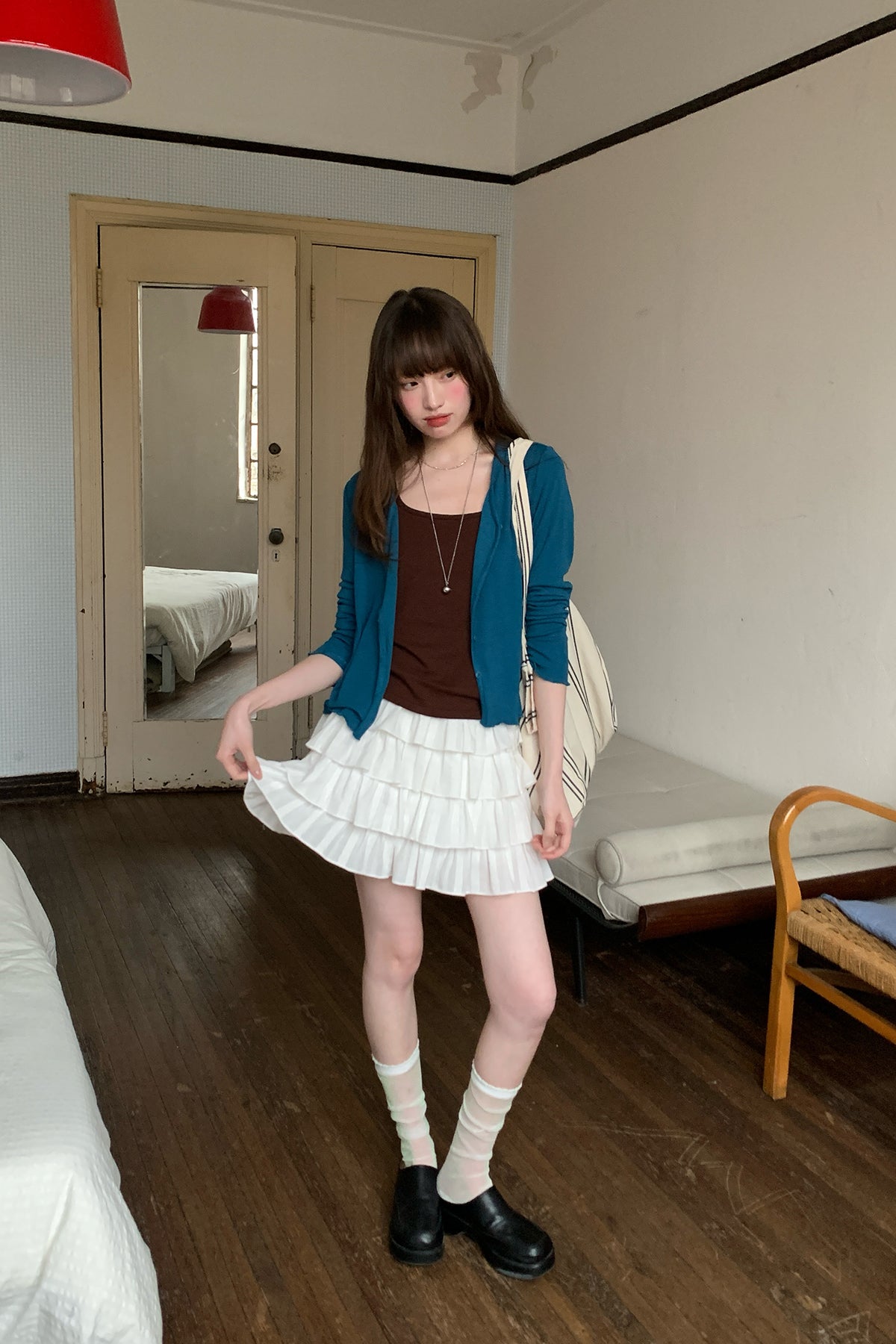 RAINY日焼け止めリラックス感Vネック薄手カーディガン26SG23724X