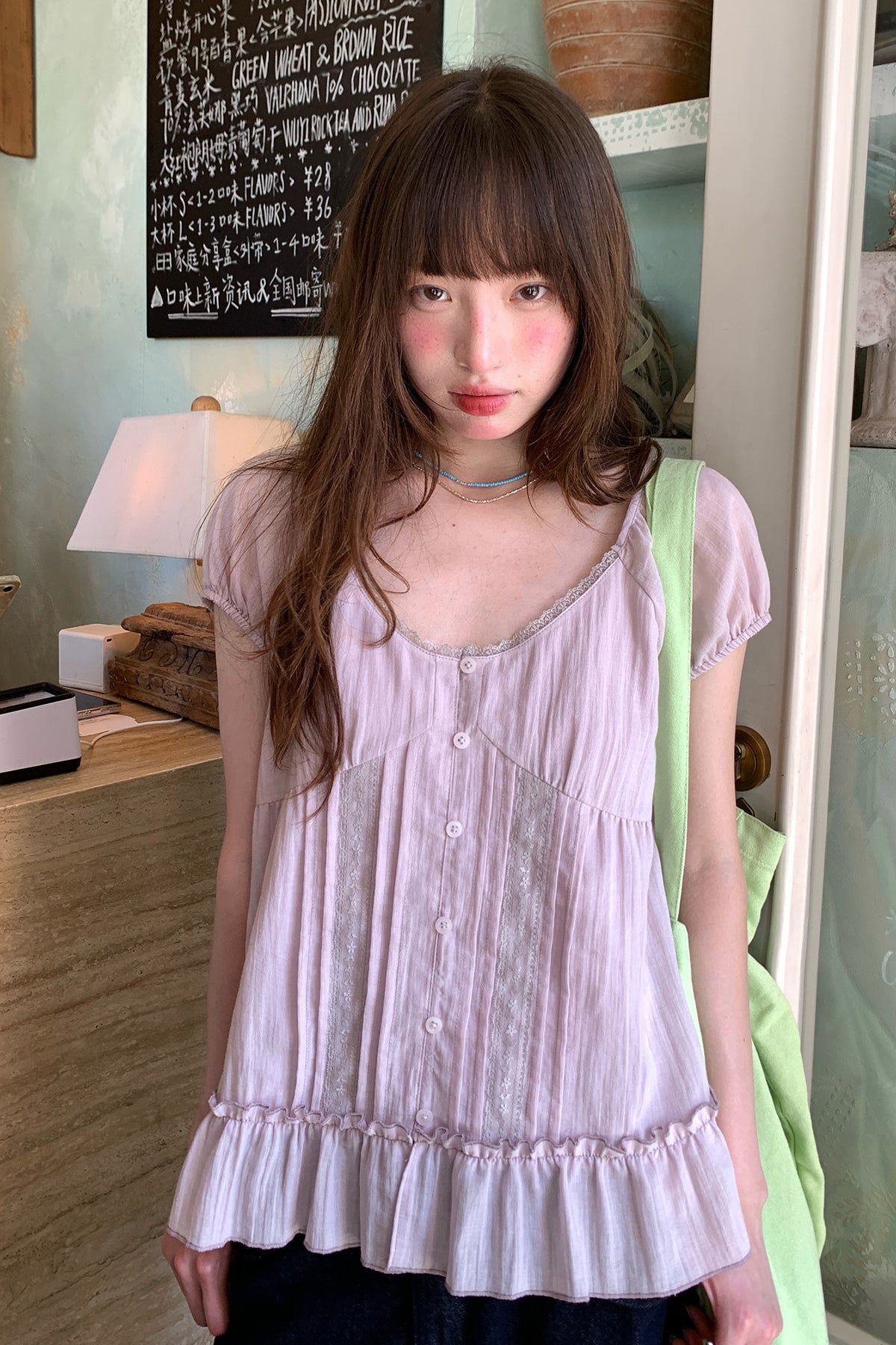 RAINY清涼甘美Vネックシャツ26SA43851S