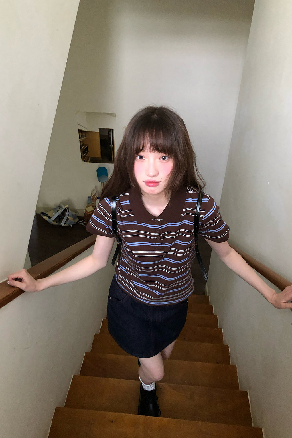 RAINY韓系レトロガーリーなインパクトカラーシンプルTシャツ26SA43750Q