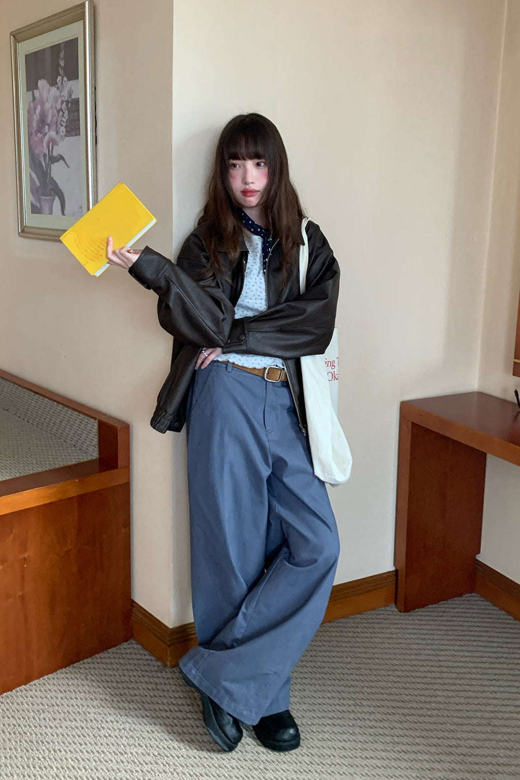 RAINYレトロ百合分割カジュアルパンツ26FB13869J