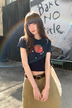 RAINY童趣トマトアルファベットプリントショートTシャツ26SA23722Q
