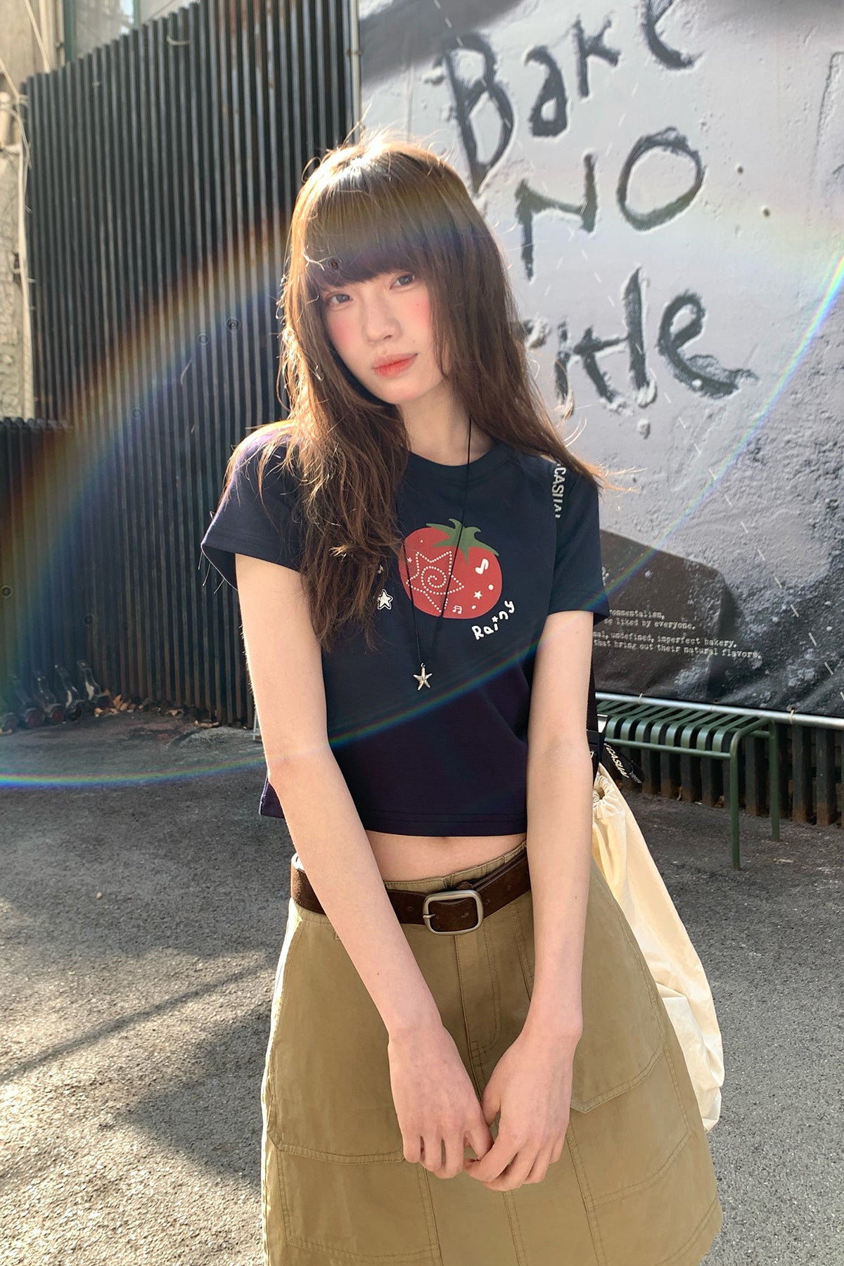RAINY童趣トマトアルファベットプリントショートTシャツ26SA23722Q